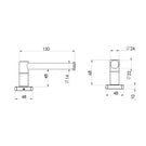 Phoenix Enviro316 Marine Grade Stainless Steel Toilet Roll Holder technical drawing -  The Blue Space