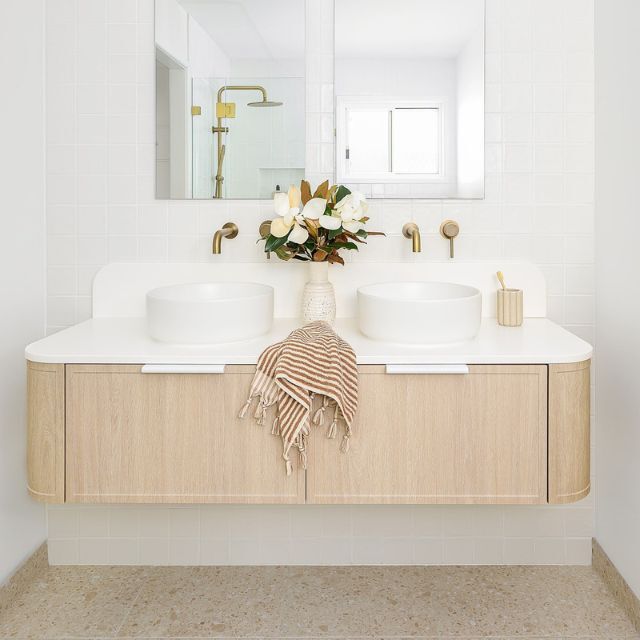 ADP Flo Wall Hung Vanity with Caesarstone Top
