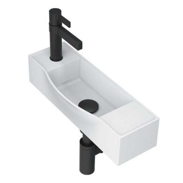 ADP Halo Wall Hung Basin - Left Taphole - TOPSHAL45WGLTH - The Blue Space