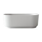 Baö Elegant Back to Wall Bath in Gloss White | Deep-etched