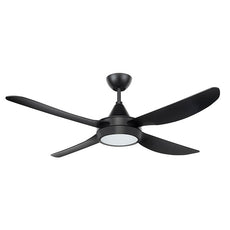 Brilliant Vector II 52in 132cm Ceiling Fan with 18W LED Light - Black - The Blue Space