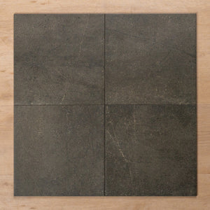 Burleigh Charcoal Matt Cushioned Edge Porcelain Tile 300x300mm