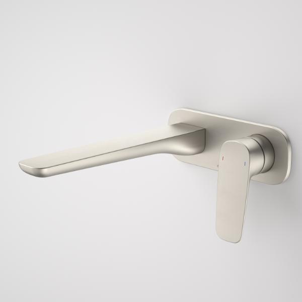 Caroma Contura II 220mm Wall Basin/Bath Mixer - Brushed Nickel 849053BN6AF