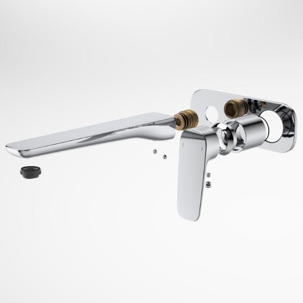 Caroma Contura II 220mm Wall Basin/Bath Mixer - Trim Kit - Chrome 849054C6AF