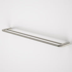 Caroma Contura II 820mm Double Towel Rail - Brushed Nickel 849036BN | The Blue Space
