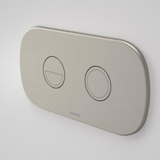 Caroma Contura II Invisi Series II® Round DC Dual Flush Button Panel - Brushed Nickel 848810BN | The Blue Space