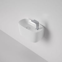 Caroma Contura II Pill Hand Wall Basin (1 Tap Hole) - White 853710W - The Blue Space