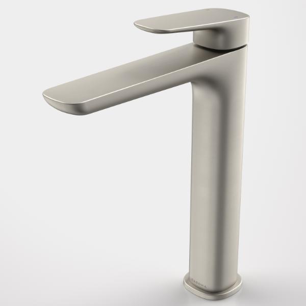 Caroma Contura II Tower Basin Mixer - Brushed Nickel