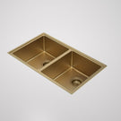The Blue Space Caroma Urbane II Double Bowl Sink Brushed Brass