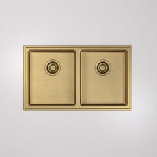 The Blue Space Caroma Urbane II Double Bowl Sink Brushed Brass
