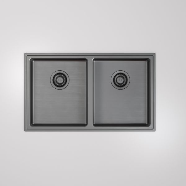 The Blue Space Caroma Urbane II Double Bowl Sink Gunmetal