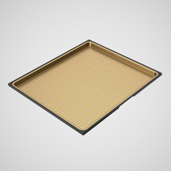 The Blue Space Caroma Urbane II Stainless Steel Drainer Tray Brushed Brass