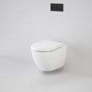 Caroma Urbane Wall Hung Toilet with Geberit Concealed Cistern Duofix Sigma 8 with Frame and Black Geberit Concealed Cistern Buttons - The Blue Space