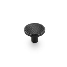 Castella Monaco Round Knob Matt Black 30mm - The Blue Space