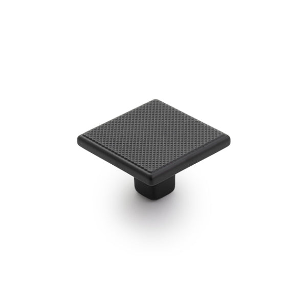 Castella Monaco Square Knob Matt Black 35mm - The Blue Space
