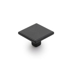 Castella Monaco Square Knob Matt Black 35mm - The Blue Space