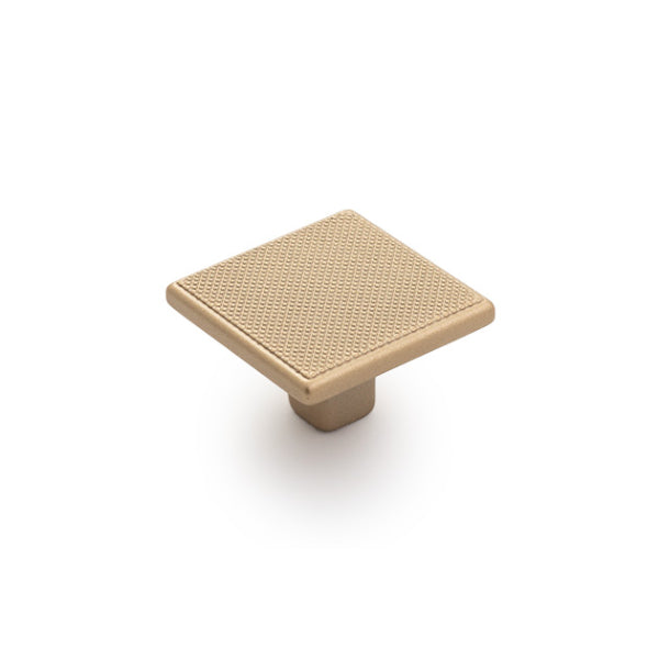 Castella Monaco Square Knob Matt Gold 35mm - The Blue Space