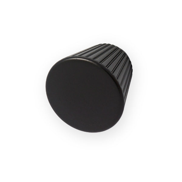 Castella Cascade Cone Knob Matt Black 30mm