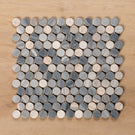 Cottesloe Blue Sandstone Penny Round Honed Marble Mosaic Tile 23x23mm