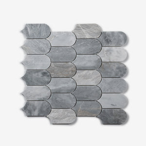 Cottesloe Carrara Grey Feather Honed Marble Mosaic 50 x 130mm