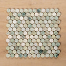Cottesloe Ming Green Penny Round Honed Marble Mosaic Tile 23x23mm - The Blue Space