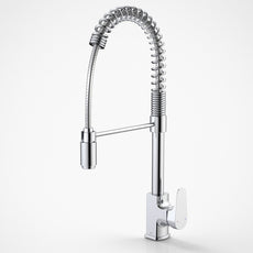 Dorf Viridian Pull Down Kitchen Sink Mixer Tap Chrome - The Blue Space