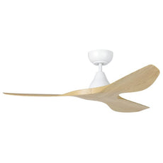 Eglo Surf 48in 122cm Ceiling Fan - White with Oak Finish | The Blue Space