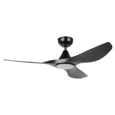 Eglo Surf 48in 122cm Ceiling Fan with 20W LED CCT Light - Black | The Blue Space