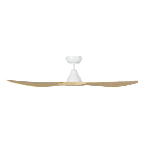 Eglo Surf 52in 132cm Ceiling Fan - White with Oak Finish | The Blue Space