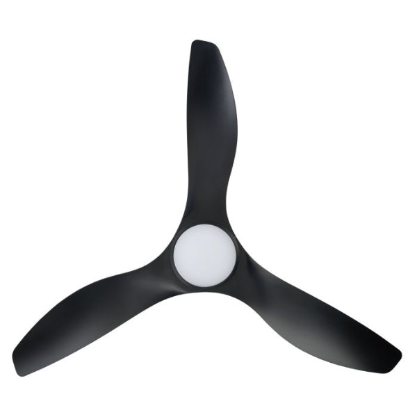Eglo Surf 52in 132cm Ceiling Fan with 20W LED CCT Light - Black | The Blue Space