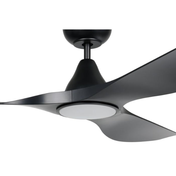 Eglo Surf 52in 132cm Ceiling Fan with 20W LED CCT Light - Black | The Blue Space