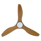 Eglo Surf 52in 132cm Ceiling Fan with 20W LED CCT Light - Black with Teak Finish | The Blue Space