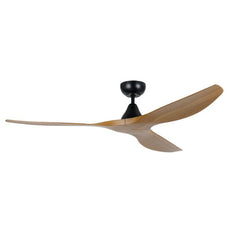 Eglo Surf 60in 152cm Ceiling Fan - Black with Teak Finish | The Blue Space