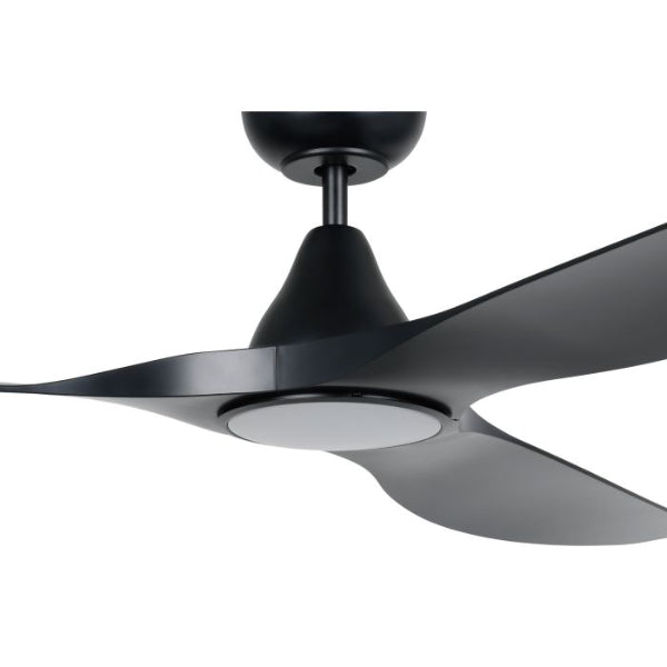 Eglo Surf 60in 152cm Ceiling Fan with 20W LED CCT Light - Black | The Blue Space