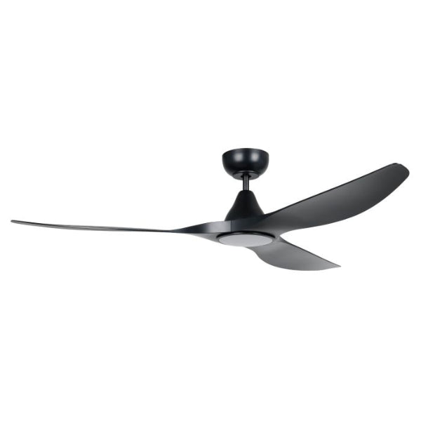 Eglo Surf 60in 152cm Ceiling Fan with 20W LED CCT Light - Black | The Blue Space