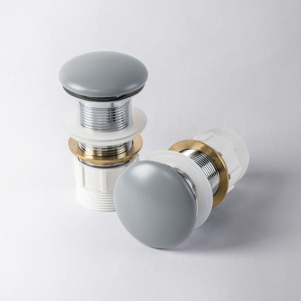 Eight Quarters Matte Grey Ceramic Pop Up Waste - The Blue Space