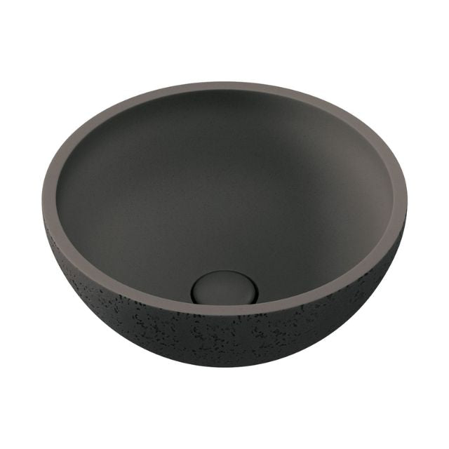 Fienza Alba Concrete Round Bowl Basin 362 x 145mm Warm Grey