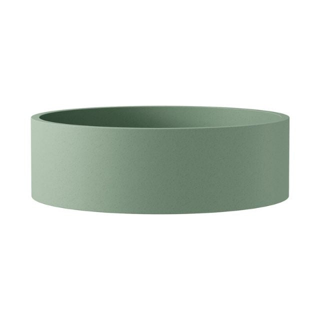 Fienza Jada Concrete Round Basin Above Counter 390 x 120mm Sage