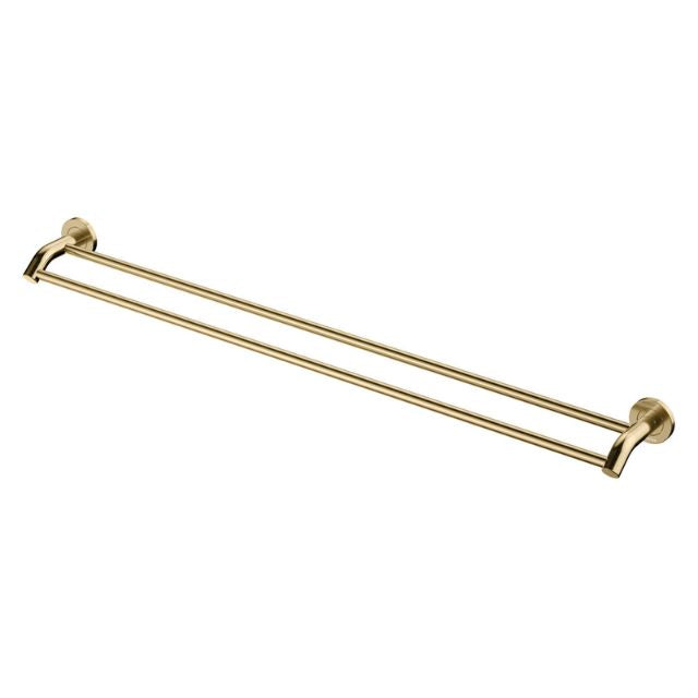 Fienza Kaya Double Towel Rail 900mm Urban Brass