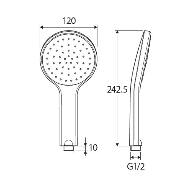 Fienza Kaya Handheld Shower Head Chrome