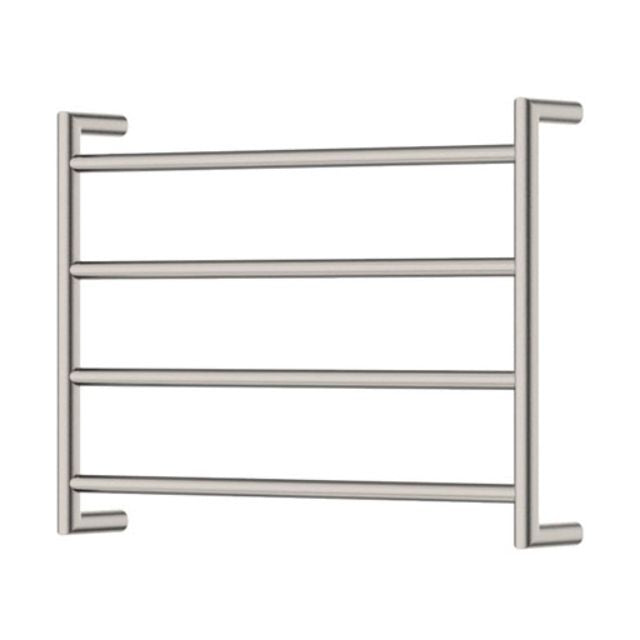 Fienza Kaya Heated Towel rail 600mm x 450mm Brushed Nickel 8286045BN - The Blue Space