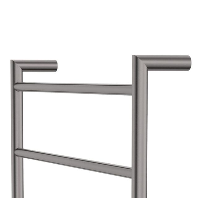 Fienza Kaya Round Heated Towel Rail 600X1200X100mm 9 Bars Gun Metal