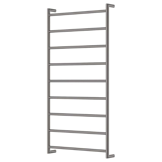Fienza Kaya Round Heated Towel Rail 600X1200X100mm 9 Bars Gun Metal 82860120GM - The Blue Space