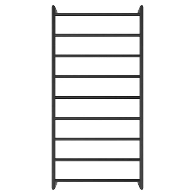 Fienza Kaya Round Heated Towel Rail 600X1200X100mm 9 Bars Matte Black