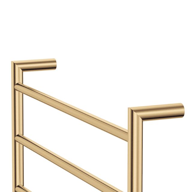 Fienza Kaya Round Heated Towel Rail 600X450X100mm 4 Bars Urban Brass