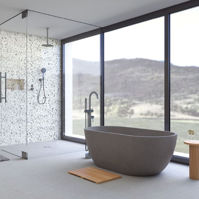 Fienza Kaya Round Shower Head 250mm Gun Metal