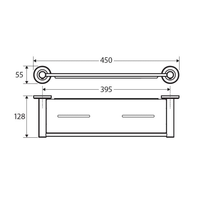 Fienza Kaya Shower Shelf Matte White