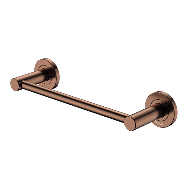 Fienza Kaya Single Hand Towel Rail 300mm Brushed Copper