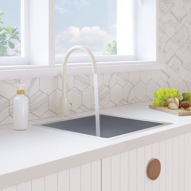 Fienza Kaya Sink Mixer Gloss Warm White