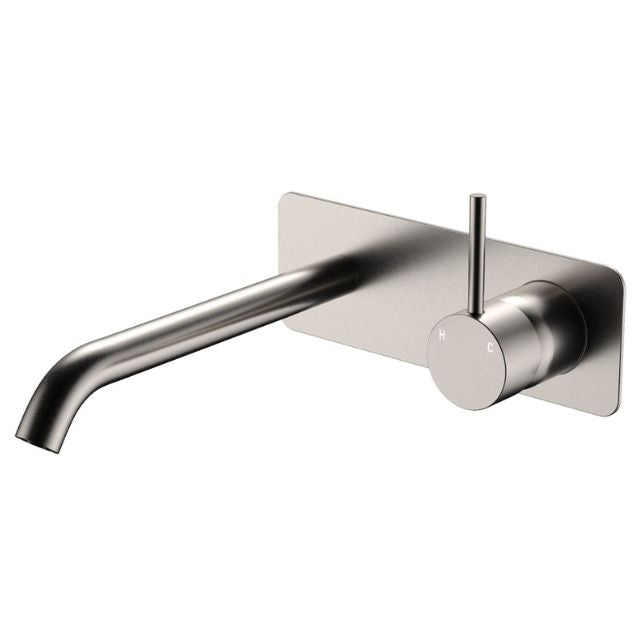 Fienza Kaya Up Basin/Bath Mixer 200Mm Outlet Set Soft Square Plate